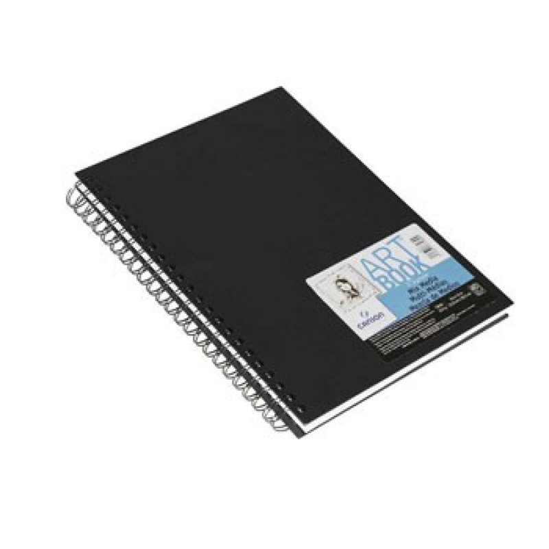 Caderno Espiral Capa Preta Canson Artbook 17,8x25,4 224g 40F