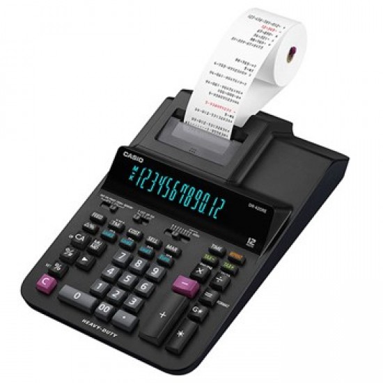 Calculadora de Secretaria Casio DR420RE 12 Digitos c/ Fita