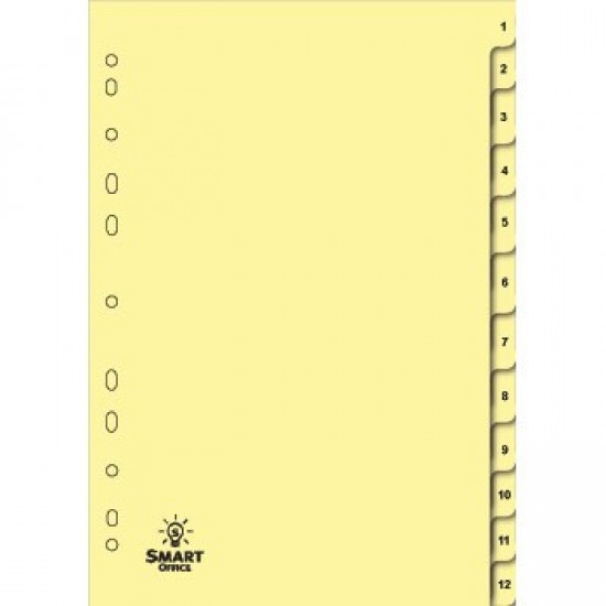 Separadores Cartolina Numerados (1 a 12)