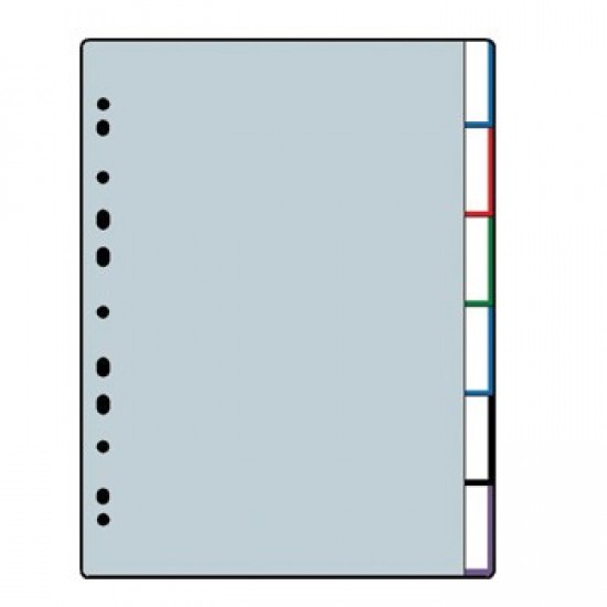 Separadores Plastico c/Pestana 06un Cinzento Roma247