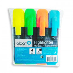 Marcador Fluorescente 1107 Bolsa 4 Cores