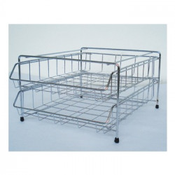 Tabuleiro Arame Cromado com 2 Gavetas