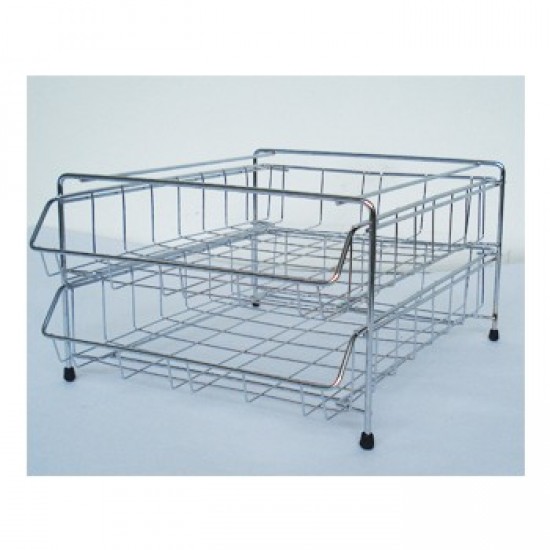 Tabuleiro Arame Cromado com 2 Gavetas