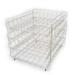 Tabuleiro Arame Cromado com 4 Gavetas