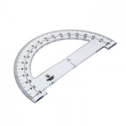 Transferidor Cristal Red Smart Office 180&ordm; - 150mm - 1un