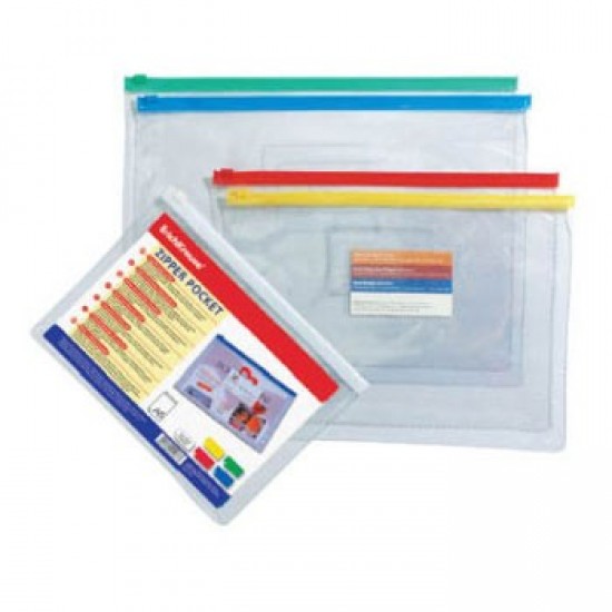 Bolsa (Cheque Size) flex&iacute;vel com fecho de correr 1un