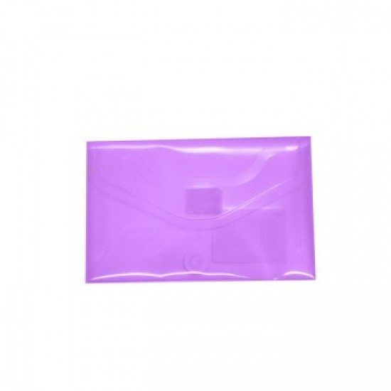 Bolsa Porta Documentos A8 com Fecho Velcro Transp. Violeta