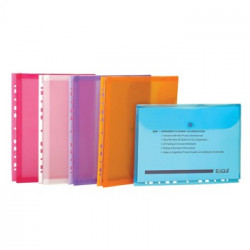 Envelope Plast A4 c/11Furos p/Arquivo e Fecho Botao