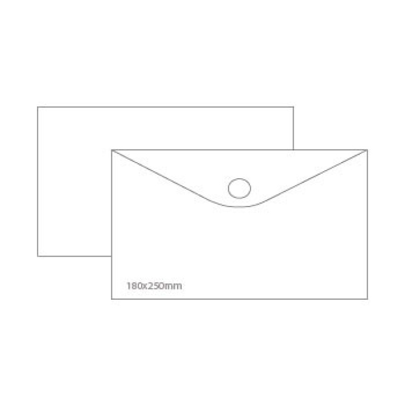 Envelopes plastico 180x250mm transparentes fecho velcro