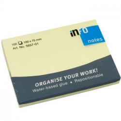 Bloco Adesivo Amarelo 100x75mm 100Folhas-1un