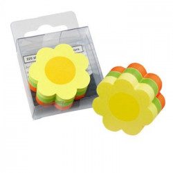 Bloco Adesivo Motivo Flor 50x50mm 3 Cores 225 Folhas