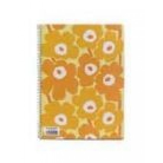 Caderno Espiral Dupla A4 Marimekko Liso 80Fls Amarelo -1un