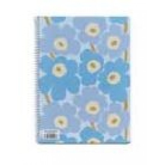 Caderno Espiral Dupla A4 Marimekko Liso 80Fls Azul -1un