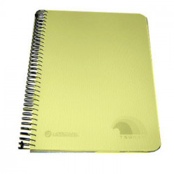 Caderno Espiral Polipropileno Tsunami A5 Quad 160Fls Amarelo
