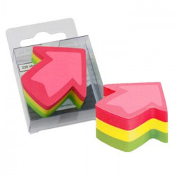 Bloco Adesivo Motivo Seta 50x50mm 3 Cores 225 Folhas