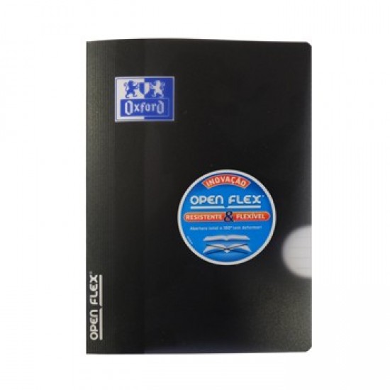 Caderno Agrafado Oxford Openflex A5 Pautado 90gr 48Fls Preto