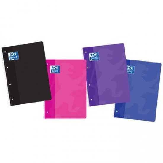 Caderno Espiral Oxford Capa Mole A4 Pautado 50Fls 4Cores
