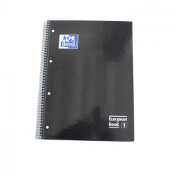Caderno Espiral Oxford European Cartao A4 Pautado Preto