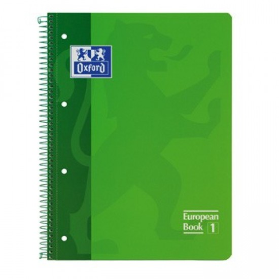 Caderno Espiral Oxford European Cartao A4 Pautado Verde