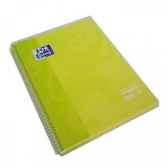 Caderno Espiral Oxford European Cartao A4 Quadriculado amar.