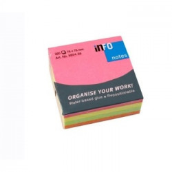 Bloco Adesivo Neon 75x75mm 100Folhas