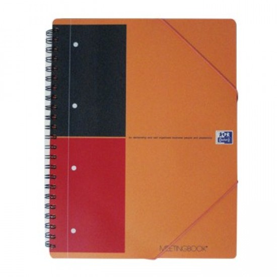 Caderno Espiral Oxford Meeting Book Plastico Pautado Laranja