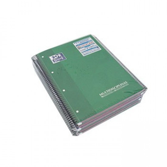Caderno Espiral Oxford Plastico 3 Separadores A4 Quadr,120 F