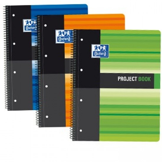 Caderno Espiral Oxford Project A4 Pautado 90gr 80Fls 3 Cores
