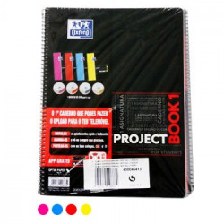 Caderno Espiral Oxford Project Capa Dura A4 Pautado.5Uni