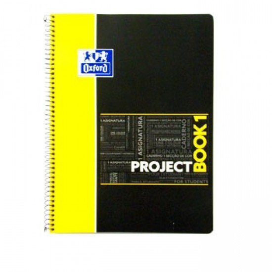 Caderno Espiral Oxford Project Capa Dura A4 Quadri Amarelo