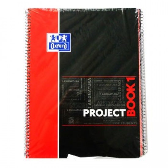 Caderno Espiral Oxford Project Capa Dura A4 Quadri Vermelho