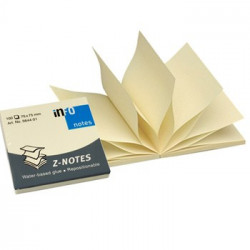 Bloco Adesivo Zig-Zag 75x75mm Amarelo 100Folhas