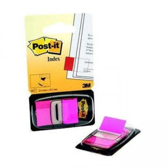 Post-it Index 1 Polegada Rosa Flurescente - 1un