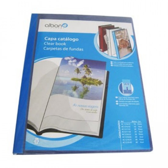 Pasta c/20 Bolsas Catalogo Azul A4 Personalizavel