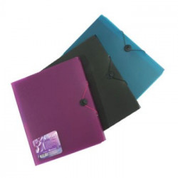 Capa Plastico c/Fecho Elastico c/6 Separadores -Sortido