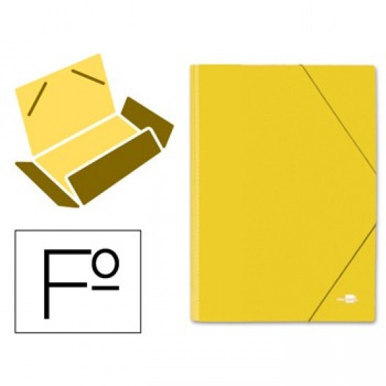 Pasta com Abas e Elasticos A4 Amarelo
