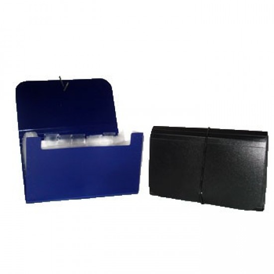 Pasta Plastico c/Elasticos Check Size c/ 12 Divisorias Azul