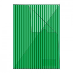 Pasta Plastico Riscas c/Bolsa e Visor A4 Verde -1un