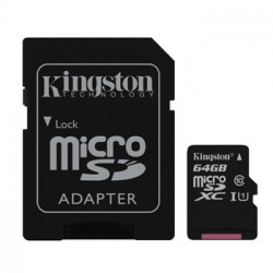 Cartao Memoria 64GB Kingston Canvas Select Micro SDHC