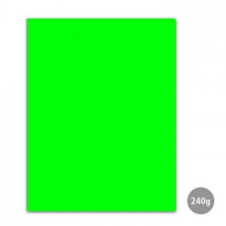Cartolina 240gr 1 Folha 50x65cm Verde Fluorescente
